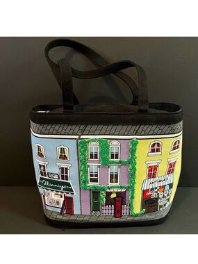 Lulu Guinness London Portobello House Tote Bag Trimmings Antiques Embroidered